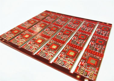 قیمت خوب برد مدار چاپی PCB 2-22 لایه قرمز Soldermask Immsion Gold FR-4 آنلاین
