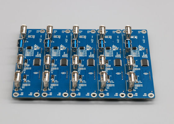 قیمت خوب FR4 6 Layer 1.6mm 1OZ Blue Soldermask Printed Circuit Board Assembly آنلاین
