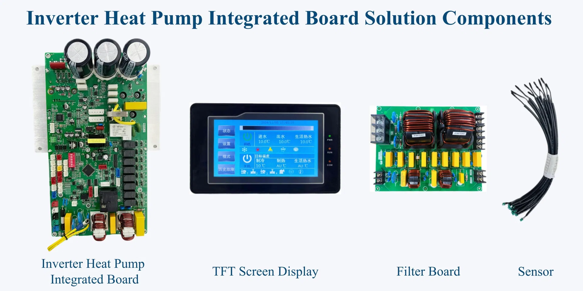 High Efficiency DC Inverter Heat Pump Control Board | 1.5kW 2kW 3.5kW Energy-Saving PCBA with Digital Thermostat & Sensor 0